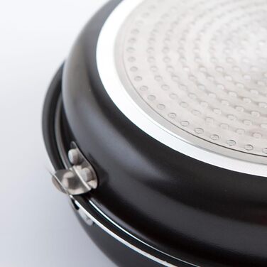 Quid Gastro Double Omelette Pan 24 cm Aluminum Printed, Metal, Black (26CM)