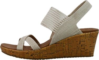 Skechers Beverlee - Бежеві кеди-платформи жіночі 39.5 EU