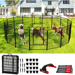 Загін для собак, 91 см, міцний загін-забор для собак середніх та великих порід, для вулиці, кемпінгу, двору