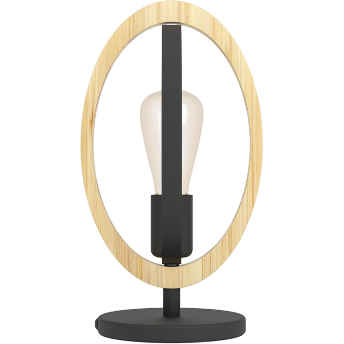 Торшер EGLO Basildon 1: дерев'яний торшер з текстилем та металом, з вимикачем, E27, для вітальні та спальні