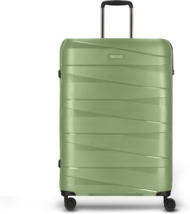 Чемодан REDOLZ Hartschalen Essentials 10: великий, XL, 76 см, з поліпропілену, 4 колеса, TSA, зелений металік