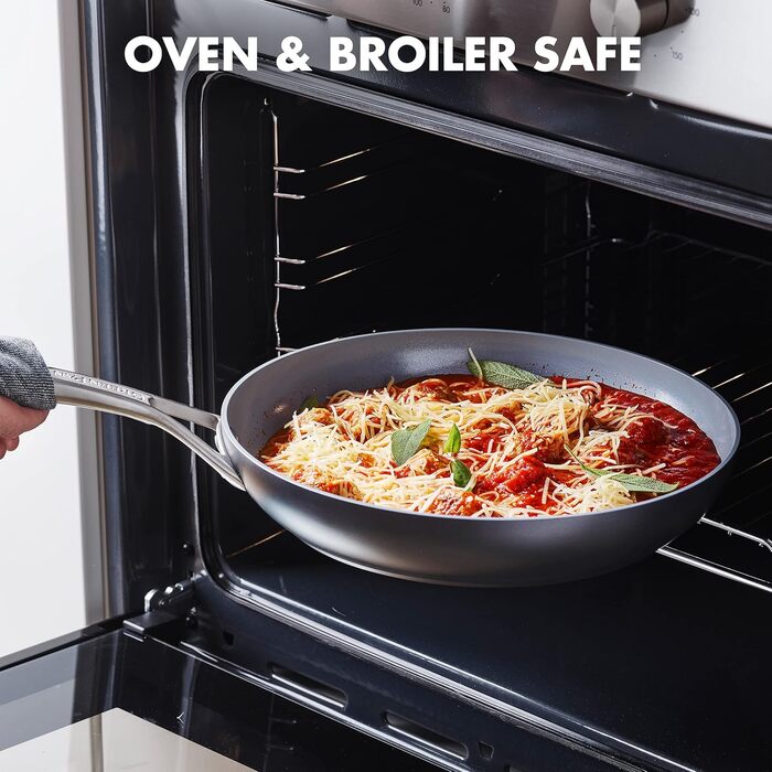 Набір сковорідок GreenPan Paris Pro: антипригарне покриття Ceramic, без PFAS, 20.3 см та 25.4 см, сірий