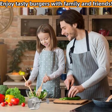 Прес для бургерів з нержавіючої сталі 304, регульований, з папером для бургерів (150 шт.)