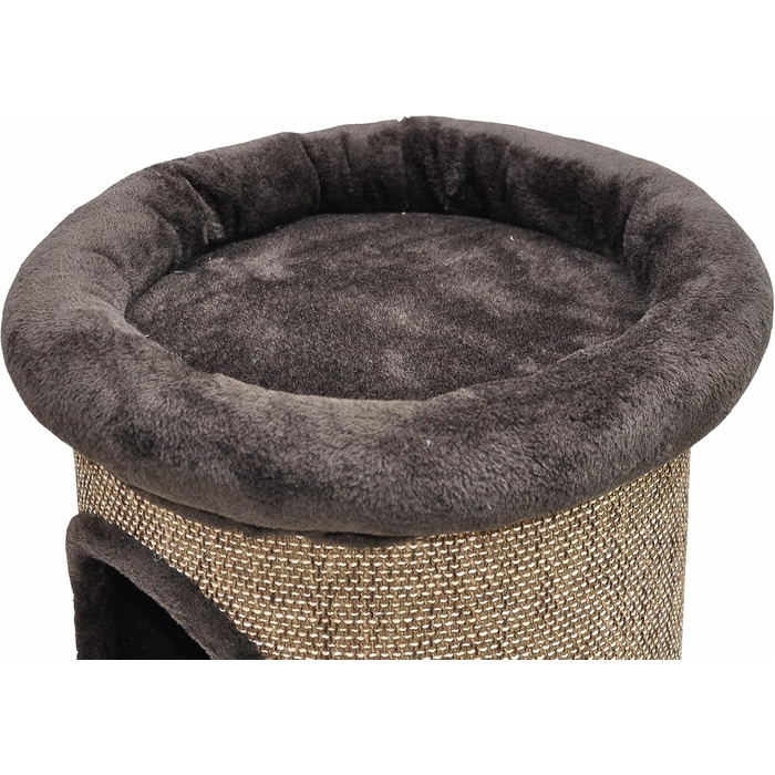 Котячий будиночок-стійка Nanook для великих котів XXL, ігровий комплекс з туалетом, 105 см (коричневий)