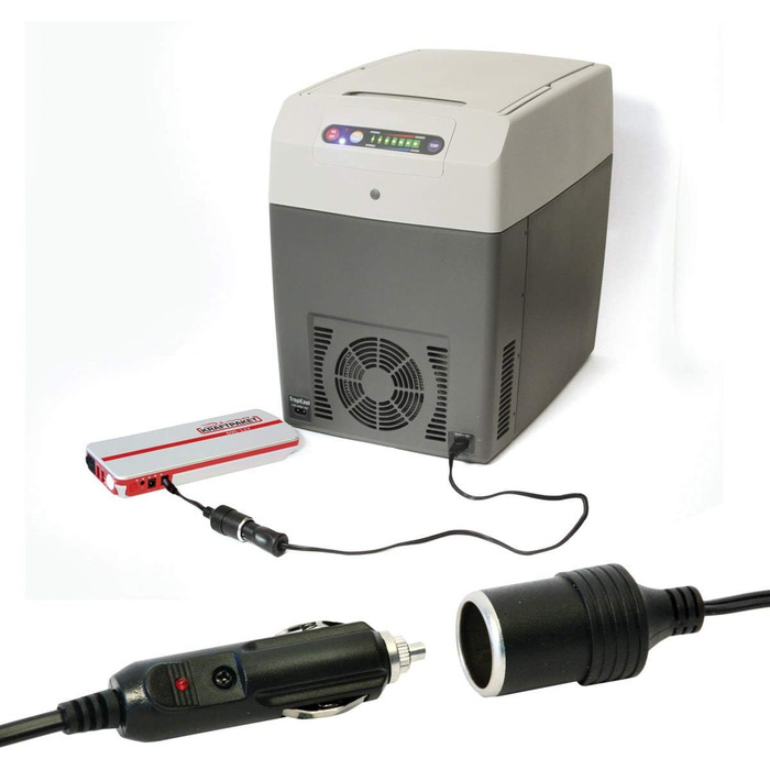 Портативний пусковий пристрій Dino KRAFTPAKET 12V-600A: для авто, мотоциклів та човнів. Підтримка різних типів акумуляторів (свинцево-кислотні, GEL, EFB, AGM). Ємність 66.6Wh, 18000mAh.