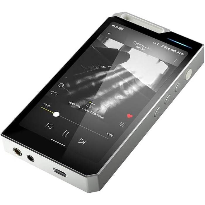 HiBy R4: Android MP3-плеєр з Bluetooth, Wi-Fi та 4 DAC, 32 ГБ, сріблястий