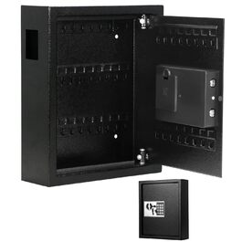 Шлюз для ключів QWORK® з електронним замком, 40 гачків, 36 x 30 x 10 см, сталева конструкція, висока безпека