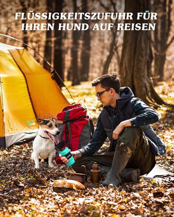 Складана пляшка для води для собак Lesotc 800 мл, блакитний колір, для прогулянок, подорожей та кемпінгу