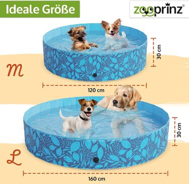 Зручний надувний басейн для собак, дітей - ZooPrintz, 120x30 см