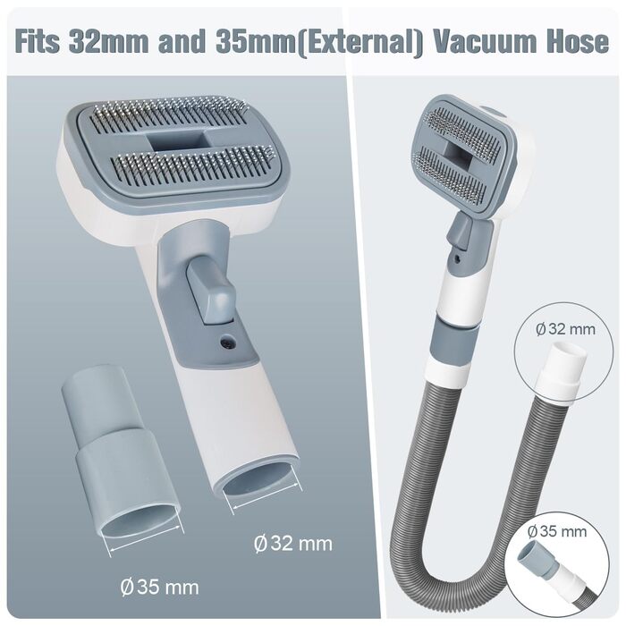 Насадка для пилососа для видалення шерсті тварин 32/35 мм (2 в 1)