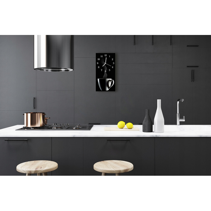 Настінний годинник Tulup, чорний, 30 см