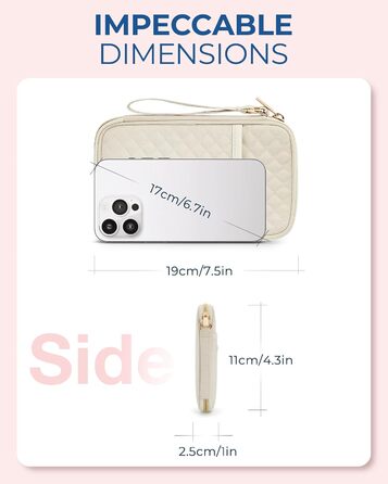 Органайзер для кабелів Bagsmart: кейс для електронних аксесуарів, подорожі, USB, зарядні пристрої, кабель для мобільного телефону, бежевий