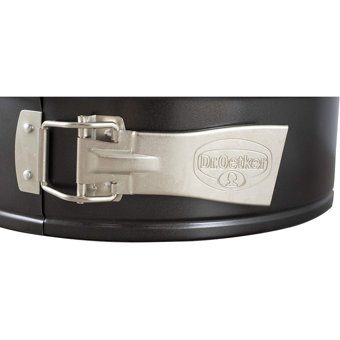 Dr. Oetker Springform with Flat and Tube Bottom, Ø 28 cm, Cake Pan made of Steel with Non-Stick Coating, Baking Pan made of Refined Black Steel, Quantity: 1 piece