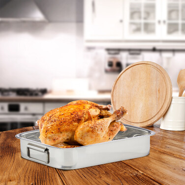Relaxdays Roasting Pan with Rack