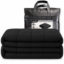 Обважнююча ковдра Vonia для дорослих, 9 кг, 150x200 см, поліестер, чорна