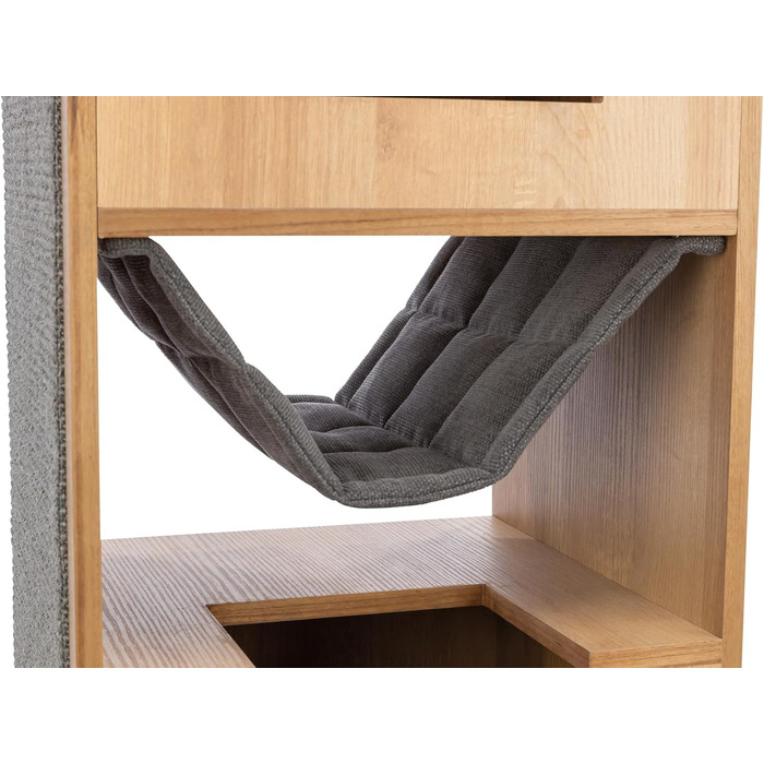 Будиночок для котів TRIXIE CityStyle 105 см, коричневий/сірий – сучасний котячий будиночок з гамаком та зручним лежанком – міцний та комфортний, 44725