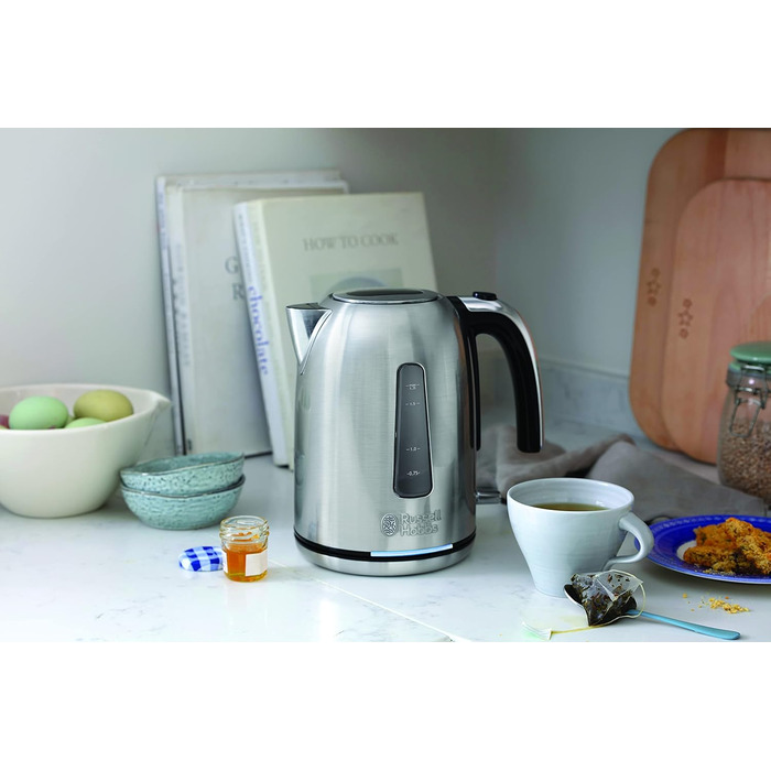 Електричний чайник Russell Hobbs Velocity Fast Boil, 1.7 л, 3100 Вт, нержавіюча сталь