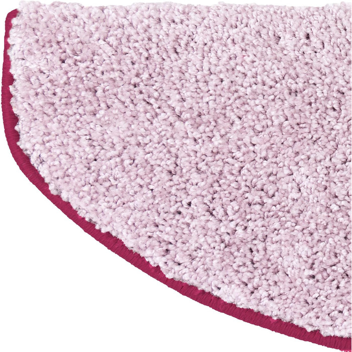 Casa Pura Shaggy Stair Treads - 15 Piece Set - Non-Slip, Soft High Pile Carpet for Stairs - 65 x 23.5 Inch - Rose Color