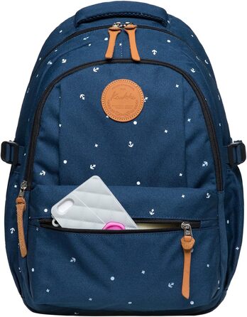 Жіночий рюкзак Kaukoo для студентів, ноутбука, подорожей. Колір: блакитний, модель Jnl-ks24-12