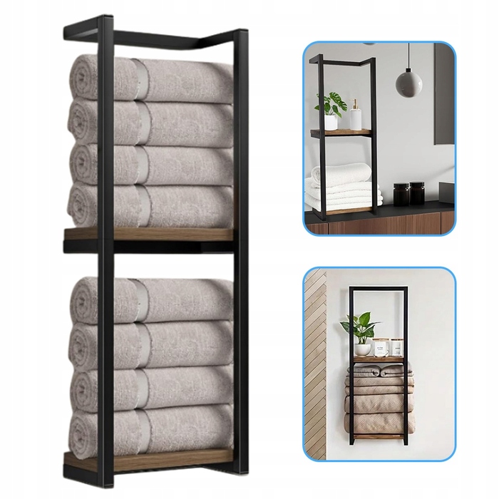 Поличка-вішак для рушників, настінний тримач для організації зберігання у ванній кімнаті, 77 см