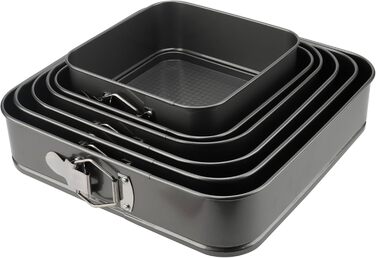 Набір форм для випічки ZOENHOU (6 шт.) - круглі, квадратні, антипригарні, висувні, для тортів та чізкейків