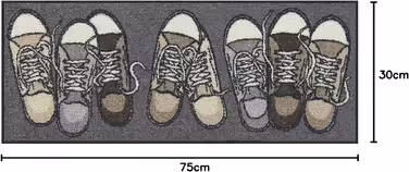 Килимок для взуття Salonloewe Sneakers 30x75 см, підставка для взуття, взуттєвий килимок