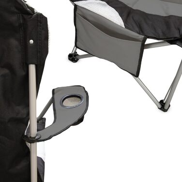Крісло кемпінгове Spetebo XXL Deluxe антрацит, до 150 кг - широке, зручне, стабільне