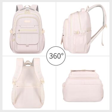 Жіночий шкільний рюкзак, стильний рюкзак для дівчат, мила сумочка для книг, акуратний рюкзак кольору бежевого
