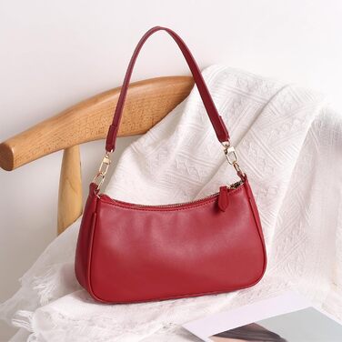 Сумка жіноча WantGor Clutch Tote червона: кросбоді, міні-хобо, екошкіра, ретро