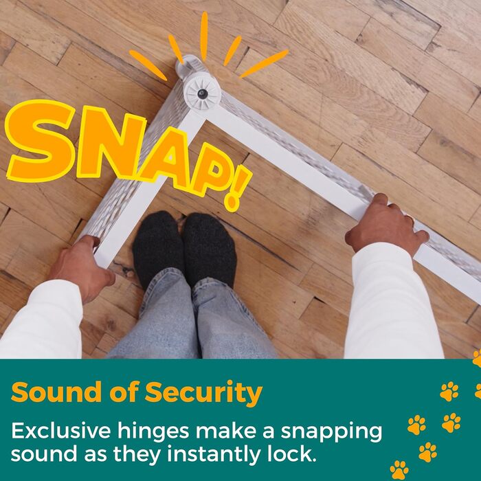 Клітка-вольєр для собак MyPet з 8 панелей, сірого кольору, довговічна та стійка до УФ-випромінювання, портативна, регульована, зручна для тварин, дружній дизайн з принтом лап, світло-сіра