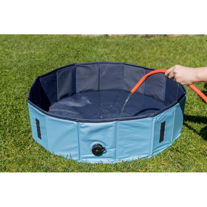 Trixie 39482 Dog Pool, ø 120 x 30 cm, turquoise/gray