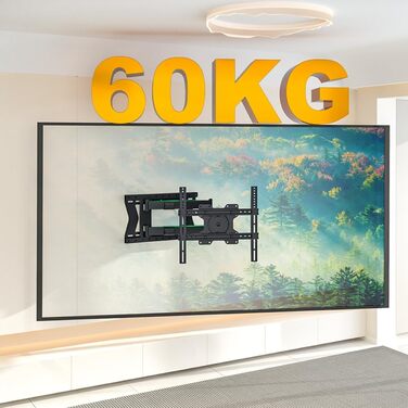 Кріплення для телевізора XTRARM TiTon Flex, 80 см, чорний, поворотний, нахильний, до 60 кг, VESA 400x400 мм