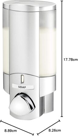 Дозатор мила Better Living Aviva для 1 флакона, сатиновий срібло, 1-камерний