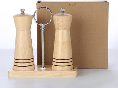 Дзеркальна солянка та перечниця KKC Holz 15 см, електричний набір (E-set)