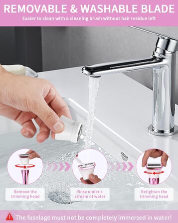 Електричний жіночий тример 5-в-1 для тіла, бікіні, брів та носа. USB-зарядка. Білий (фіолетовий)