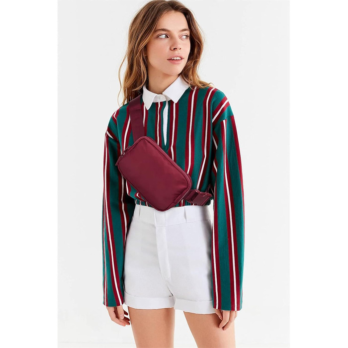 Сумка на пояс жіноча/чоловіча Telena, поясна сумка для спорту та моди, нагрудна сумка, сумка через плече з регульованим ремінцем, бежевий (A-винний)