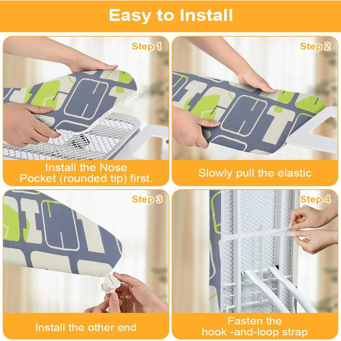 Чохол для прасувальної дошки універсальний, 125*46 см, бавовна, для парогенератора та праски (темний колір)