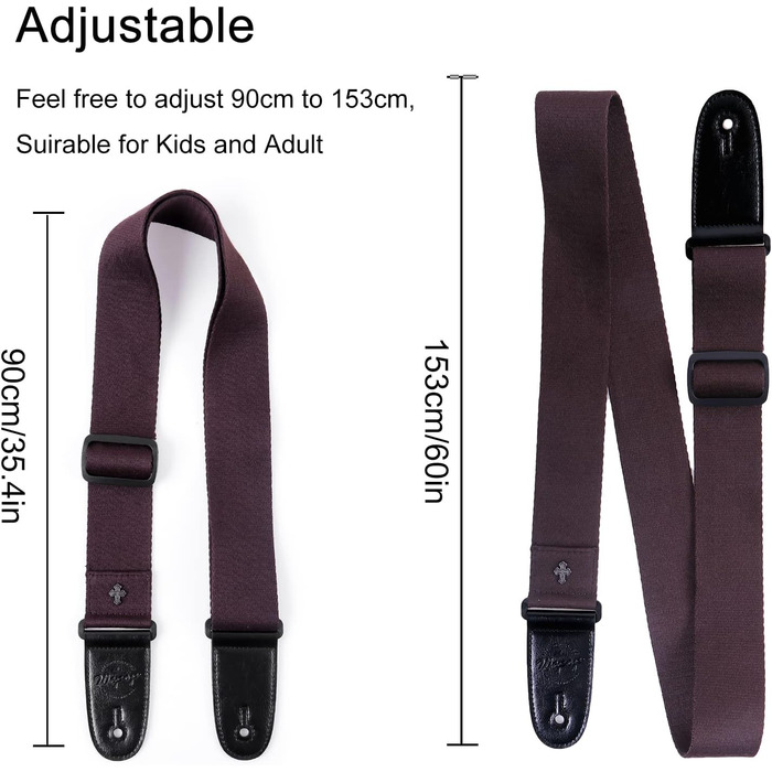 Чоловічий та жіночий ремінь Wepop Gu-118, ширина 5 см, довжина 90-153 см, коричневий