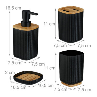 Relaxdays 6-Piece Bathroom Set
