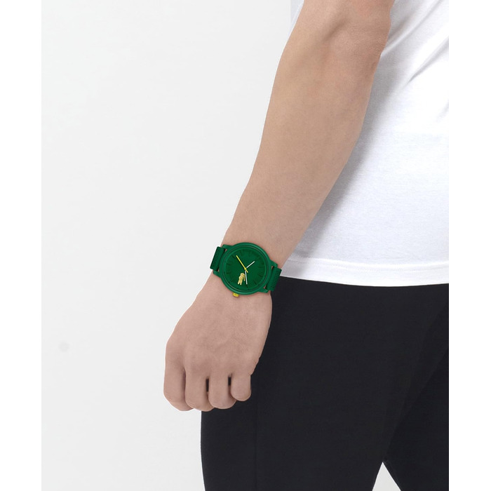 Годинник Lacoste LACOSTE.12.12 Hero чоловічий кварцовий з силіконовим браслетом (зелений)
