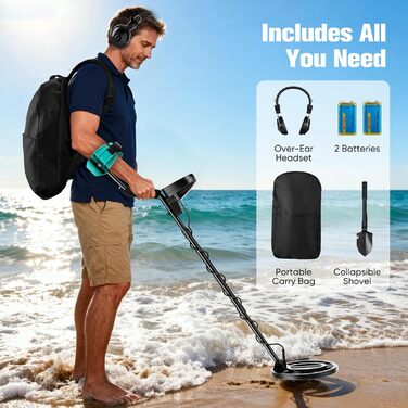 Металодетектор для дорослих та дітей TX910, 5 режимів, водонепроникний IP68, LCD дисплей, чутливий