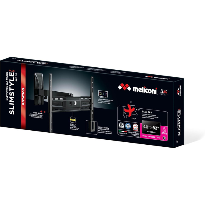 Настінний кронштейн для ТБ SP 400 SR Plus, поворотний та нахильний, кут нахилу +/-35°