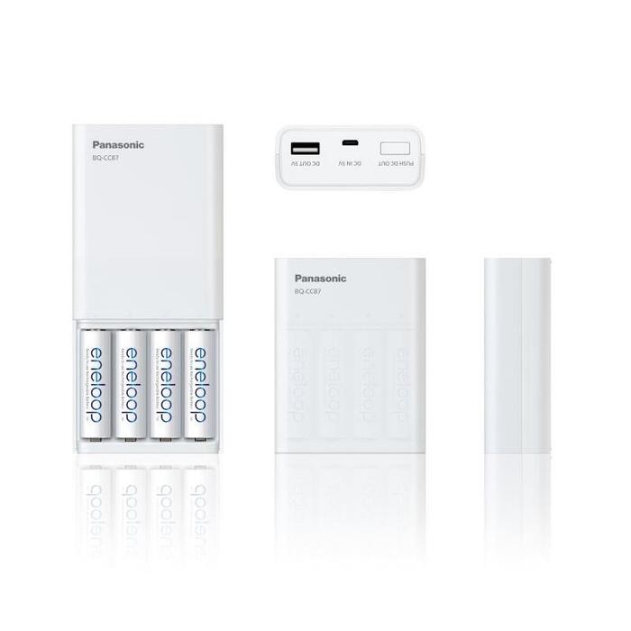 Зарядний пристрій Eneloop USB з функцією Power Bank BQ-CC87 + 4 акумулятори AA