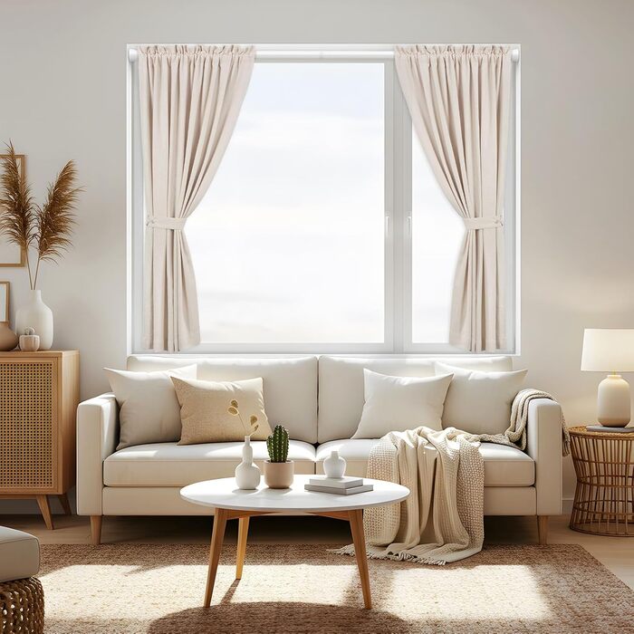 Штанга для штор без свердління 113-196 см, телескопічна, для ванної, вікна, кухні, шафи, біла (1 шт.)