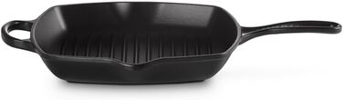 Чавунна гриль-пательня Le Creuset Signature 26 см, квадратна, чорний мат, для всіх типів плит, індукція