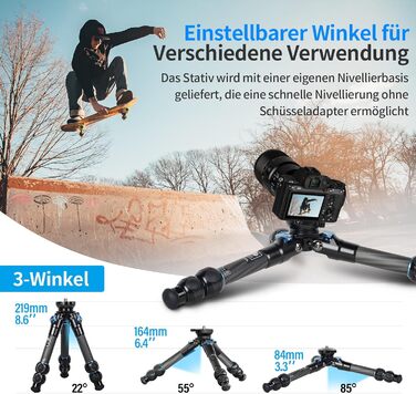 Штатив SIRUI AM-203S Mini з Алюмінію для DSLR, Vlogging - Макс. навантаження 15кг, 42см