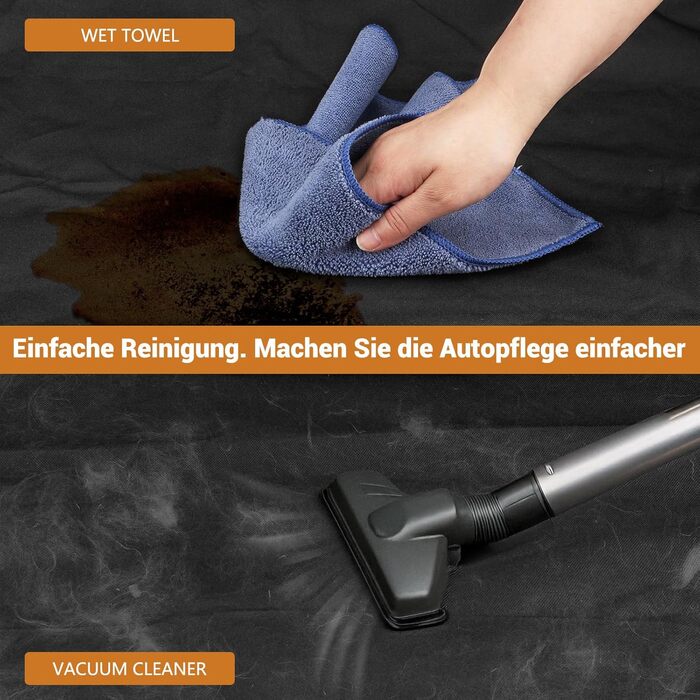 Захист для багажника авто для собак з боковими та захистом краю, універсальний 185x102см, 600D, водонепроникний, стійкий до подряпин, чорний