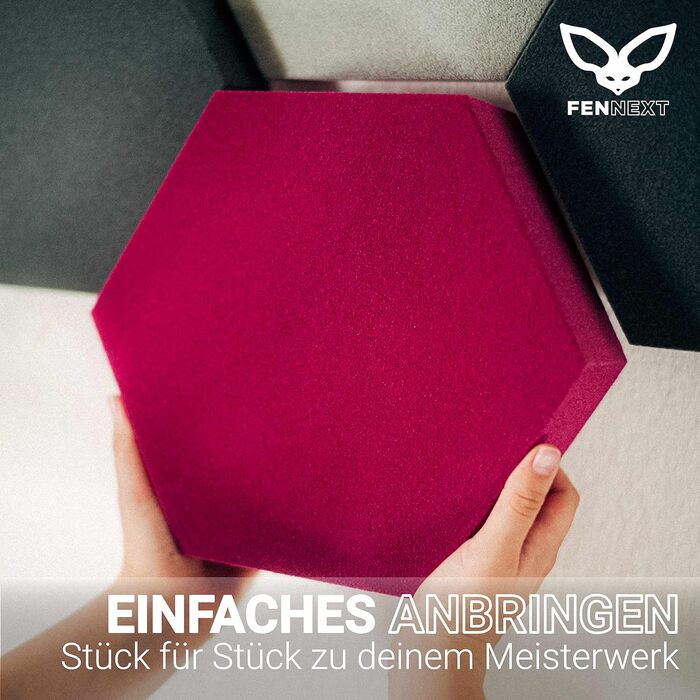 Акустичні панелі-поглиначі шуму гексагональні, 3D панелі для стін Green Shades / Magnolia Shades, набір 8 шт, виробництво ЄС