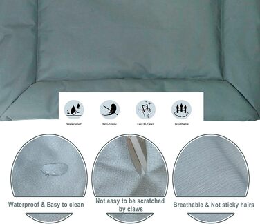 Килимок для собак та котів WESKIFAN: водонепроникний, портативний, 58 x 86 см, сірий