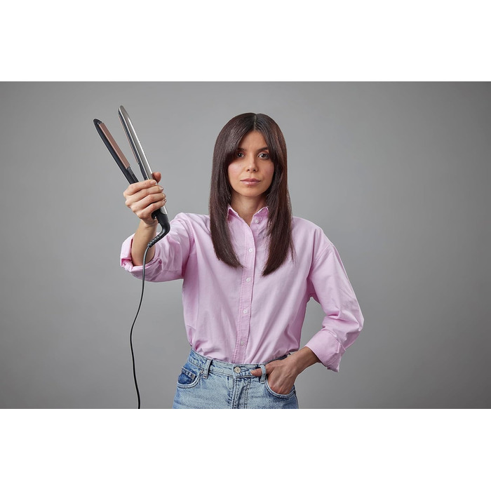 Випрямляч для волосся Remington S8540 Keratin з керамічним покриттям, LCD-дисплей, 10 температурних режимів, чорний, 110 мм